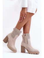 Dámské Ažurové Zámecké Boty Světle Béžové Lewski 3386 Dámské Ažurové Zámecké Boty Světle Béžové Lewski 3386