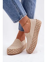 Dámské espadrilles na platformě s pletením Lee Cooper LCW-26-31-4332 béžové