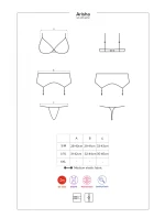 Smyslný set Arisha set with garter belt - Obsessive