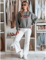 Dámská oversize mikina s potiskem COOKIES tmavě šedá FashionStreet BY1443
