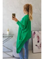 Oversize halenka s potiskem světle zelená