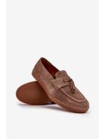 Pánské semišové mokasíny polobotky Zazoo 1566 hnědé Pánské semišové mokasíny polobotky Zazoo 1566 hnědé