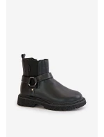 Kotníkové Boty Zateplené Na Zip Big Star OO274A128 Černé