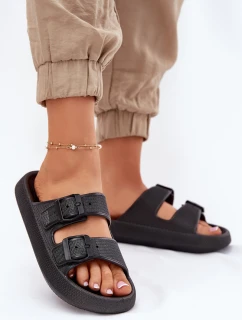 Dámské Sandały Na Platformě S Přezkami Černé Nitiana