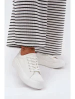 Dámské plátěné tenisky na platformě Big Star – bílé