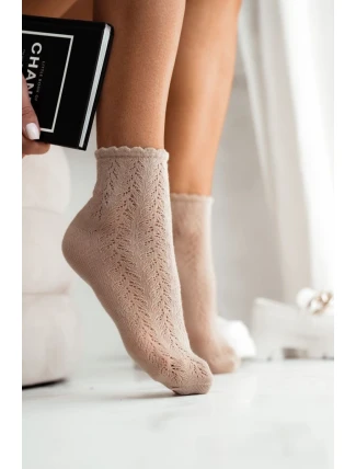 Dámské azurové ponožky – béžové Dámské azurové ponožky – béžové