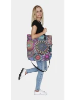 Nákupní taška Maxa Karuzela modro-barevná - Bertoni