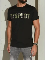 Pánské tričko s potiskem černé FashionStreet RX5667