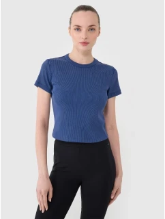 Dámské žebrované tričko 4F 4FRSS25TTSHF2696-31S