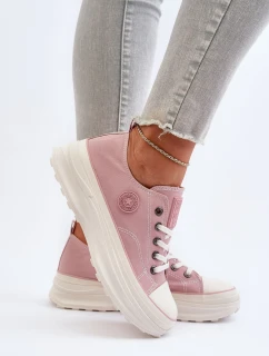 Dámské tenisky na masivní podrážce Big Star NN274129 Růžové