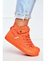 Women's High Sneakers Big Star Orange
