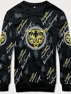Pánská mikina s potiskem černá (8B1106-3)