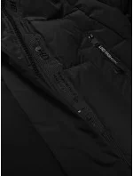 Černá prošívaná dámská zimní bunda LHD (LHD-24572) Černá prošívaná dámská zimní bunda LHD (LHD-24572)