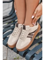 Semišové tenisky na platformě – béžové Corynelle