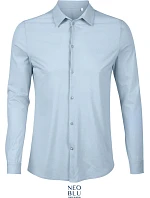 NEOBLU Balthazar Men Košile s dlouhým rukávem 24.3198 soft blue