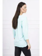 Halenka s potiskem Summer Girl v mátové barvě Halenka s potiskem Summer Girl v mátové barvě