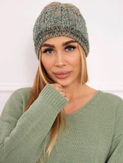 Fleecová čepice Melisa K241 tyrkysová+zelená