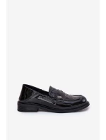 Lakované Kožené Mokasíny Dámské Vinceza 91125 Černé