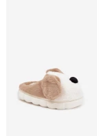 Kožešinové dámské pantofle pejskové béžové Faylen