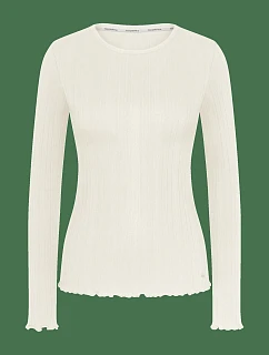 Versatile Rib Top LSL - Silk White - TRIUMPH Silk White - TRIUMPH