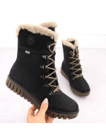 Rieker W Y3424-00 RKR745 boty s umělou kožešinou