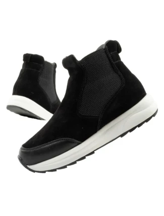 Scholl Beverly Bootie dámské kotníkové boty kožené černé dámské