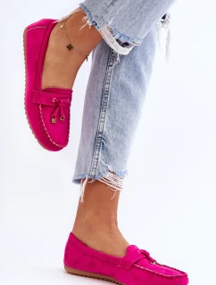 Klasické semišové mokasíny Fuchsie Good Time