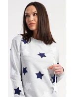 Dámské domácí šaty s dlouhým rukávem Hvězdy