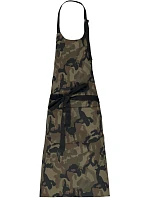 Kariban K 885 Zástěra s laclem 20.K885 olive camouflage Kariban K 885 Zástěra s laclem 20.K885 olive camouflage