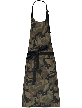 Kariban K 885 Zástěra s laclem 20.K885 olive camouflage Kariban K 885 Zástěra s laclem 20.K885 olive camouflage