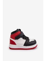 Dětské vysoké sportovní boty bílo-červené Teredite