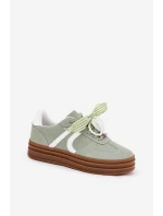 Dámské Tenisky Na Platformě S Ozdobami Zelené Vinness