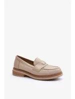 Dámské kožené mokasíny Zazoo, béžová