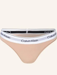 Dámské tanga QF7050E 7NS béžová - Calvin Klein