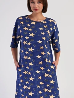 Dámské domácí šaty s tříčtvrtečním rukávem Hvězdy