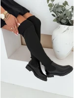 Dámské kozačky nad kolena černé FashionStreet ZY1006 Dámské kozačky nad kolena černé FashionStreet ZY1006