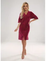 Dámský župan se zipem De Lafense 431 Velur M-4XL Dámský župan se zipem De Lafense 431 Velur M-4XL