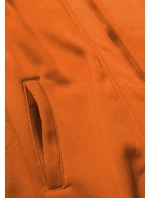 Dlouhá dámská rozepínací mikina v karamelové barvě (AMG815) Dlouhá dámská rozepínací mikina v karamelové barvě (AMG815)