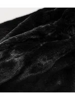 Dámská černá bunda - kožíšek s kapucí (BR9743-1) Dámská černá bunda - kožíšek s kapucí (BR9743-1)