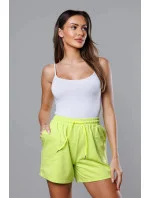Dámské teplákové šortky v limetkové barvě (8K950-72) Dámské teplákové šortky v limetkové barvě (8K950-72)