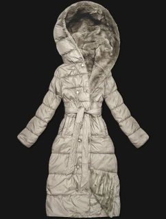 Béžová oboustranná zimní bunda - kožíšek Minority (P3-6020-62)