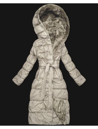 Béžová oboustranná zimní bunda - kožíšek Minority (P3-6020-62)