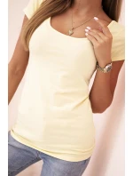 Dámská klasická bavlněná blůza s krátkým rukávem modrá