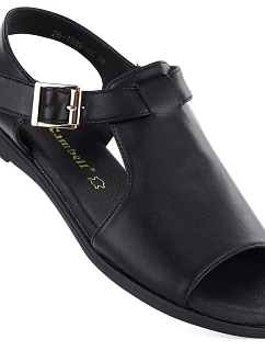 Dámské kožené sandály černé Cambell 19391