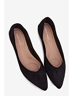 Baleríny Ploché Eko Semiš Černé Lelisa