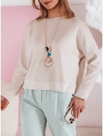 Dámská oversize halenka s přívěskem NUBISS moka FashionStreet RY2797