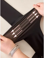 Dámské zateplené punčocháče TERMO hnědé FashionStreet UY2831