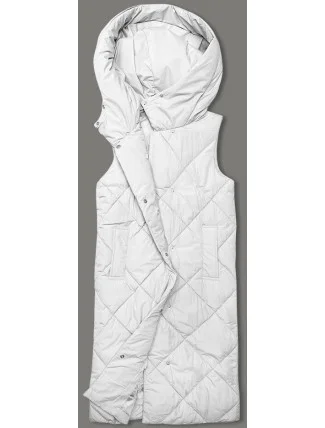 Dlouhá bílá dámská oversize vesta (5M3165-281) Dlouhá bílá dámská oversize vesta (5M3165-281)