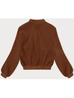 Hnědá vlněná bunda typu "bomber" (15687)