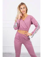 Sada s ozdobnými stuhami tmavě růžová